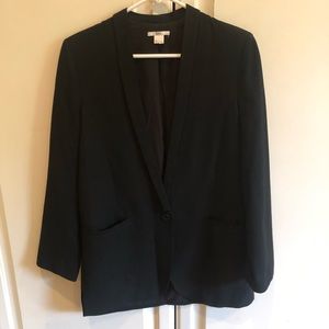 Helmut Lang Black Blazer with Button Closure